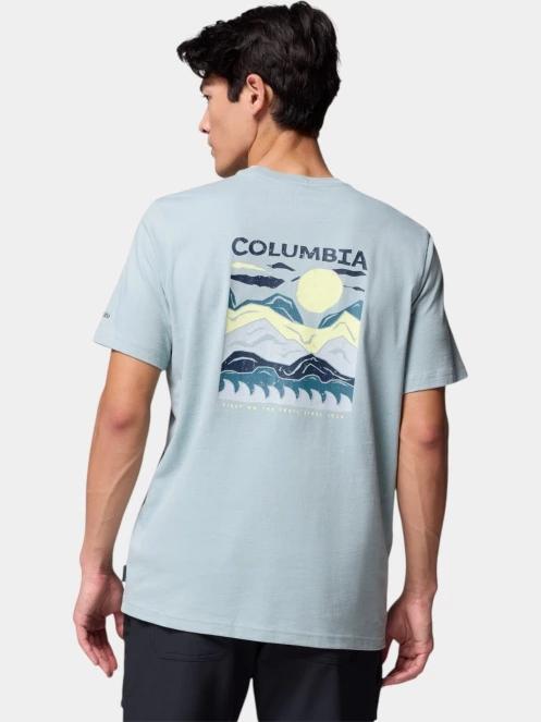 tricou cu maneci scurte pt. barbati Columbia Explorers Canyon Back Short Sleeve Tee albastru 3
