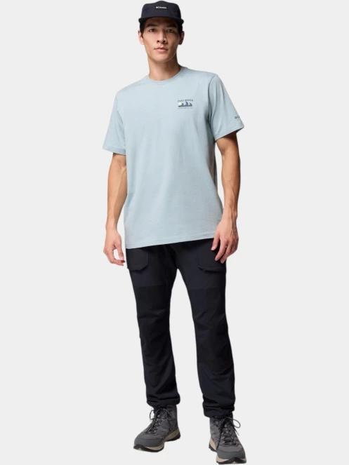 tricou cu maneci scurte pt. barbati Columbia Explorers Canyon Back Short Sleeve Tee albastru 4