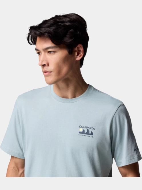 tricou cu maneci scurte pt. barbati Columbia Explorers Canyon Back Short Sleeve Tee albastru 5