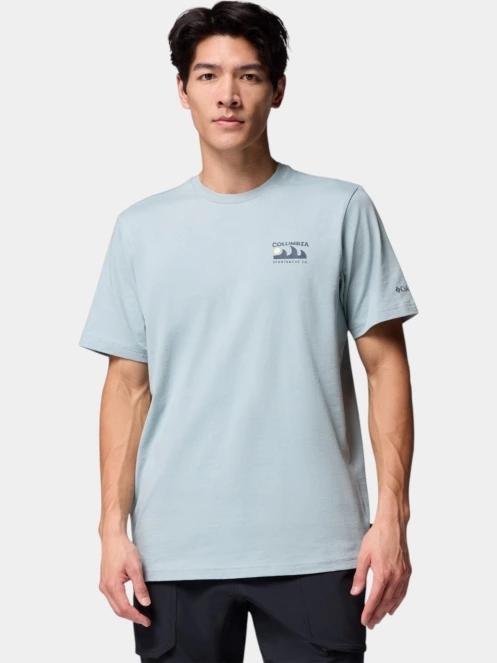 tricou cu maneci scurte pt. barbati Columbia Explorers Canyon Back Short Sleeve Tee albastru 7