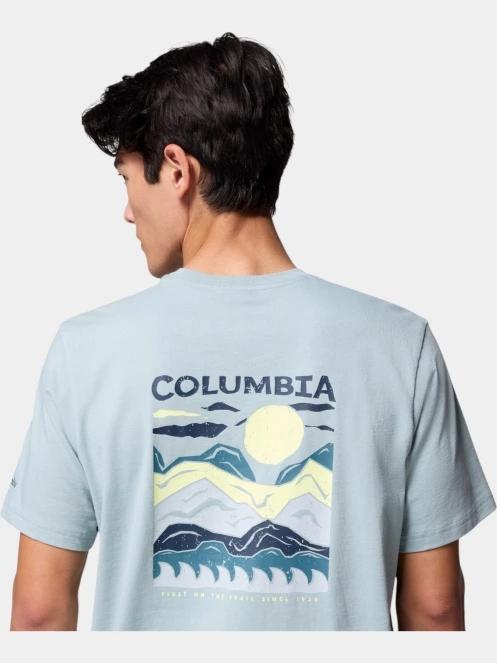 tricou cu maneci scurte pt. barbati Columbia Explorers Canyon Back Short Sleeve Tee albastru 6