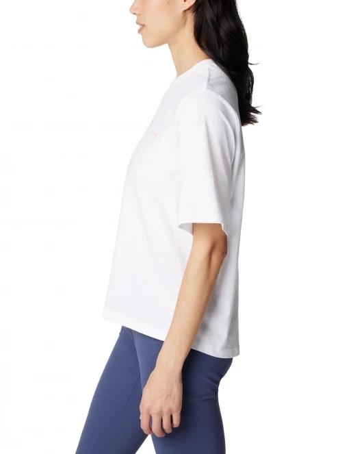 tricou cu maneci scurte pt. femei Columbia North Cascades Graphic Short Sleeve Tee alb 3