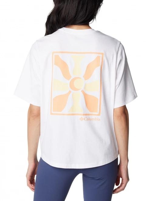 tricou cu maneci scurte pt. femei Columbia North Cascades Graphic Short Sleeve Tee alb 4