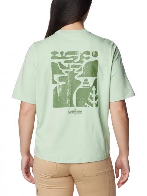 tricou cu maneci scurte pt. femei Columbia North Cascades Graphic Short Sleeve Tee verde 4