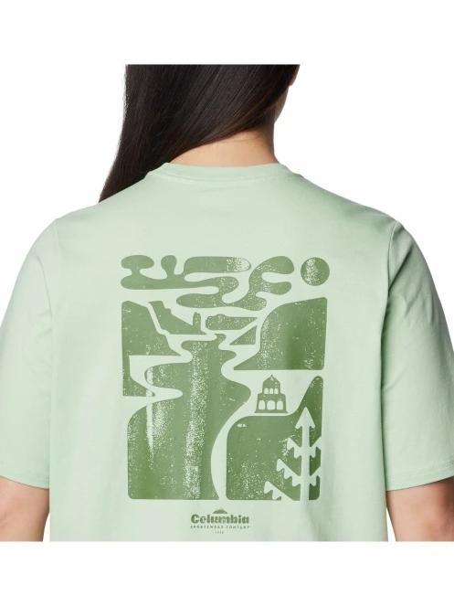 tricou cu maneci scurte pt. femei Columbia North Cascades Graphic Short Sleeve Tee verde 6