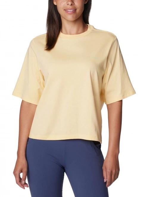 tricou cu maneci scurte pt. femei Columbia North Cascades Graphic Short Sleeve Tee galben 2