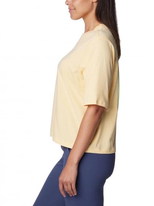 tricou cu maneci scurte pt. femei Columbia North Cascades Graphic Short Sleeve Tee galben 3
