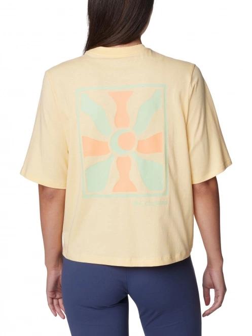 tricou cu maneci scurte pt. femei Columbia North Cascades Graphic Short Sleeve Tee galben 4