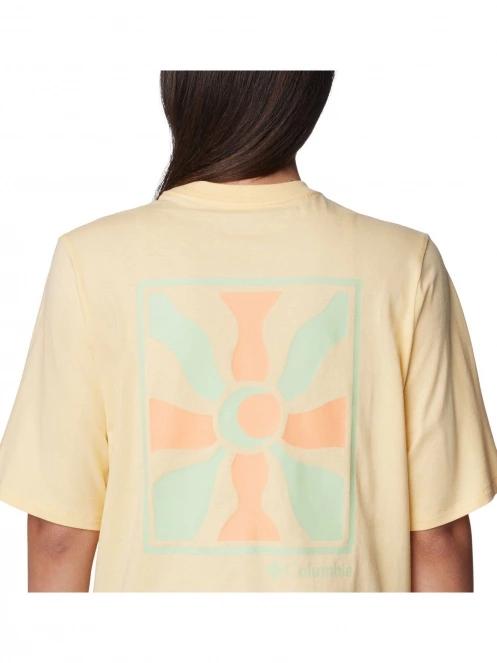 tricou cu maneci scurte pt. femei Columbia North Cascades Graphic Short Sleeve Tee galben 6