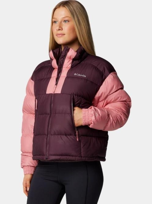 geaca matlasata de tranzitie pt. femei Columbia Pike Lake II Cropped Jacket rosu 3