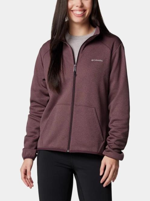 pulover polar pt. femei Columbia Columbia Hike Tech Fleece Full Zip rosu 2