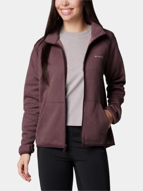 pulover polar pt. femei Columbia Columbia Hike Tech Fleece Full Zip rosu 5