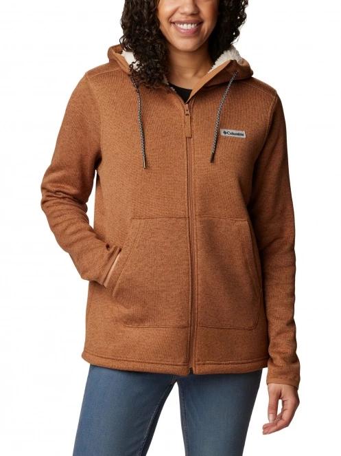 pulover polar pt. femei Columbia Sweater Weather Sherpa Full Zip maro 2