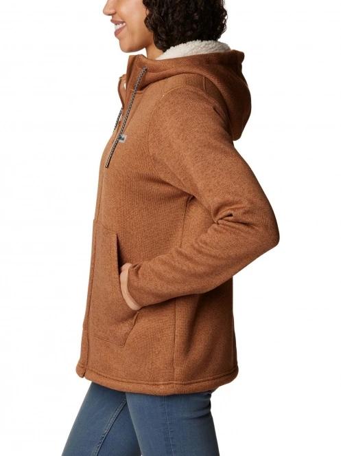 pulover polar pt. femei Columbia Sweater Weather Sherpa Full Zip maro 3