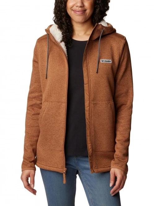 pulover polar pt. femei Columbia Sweater Weather Sherpa Full Zip maro 5
