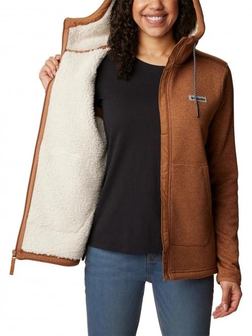 pulover polar pt. femei Columbia Sweater Weather Sherpa Full Zip maro 6