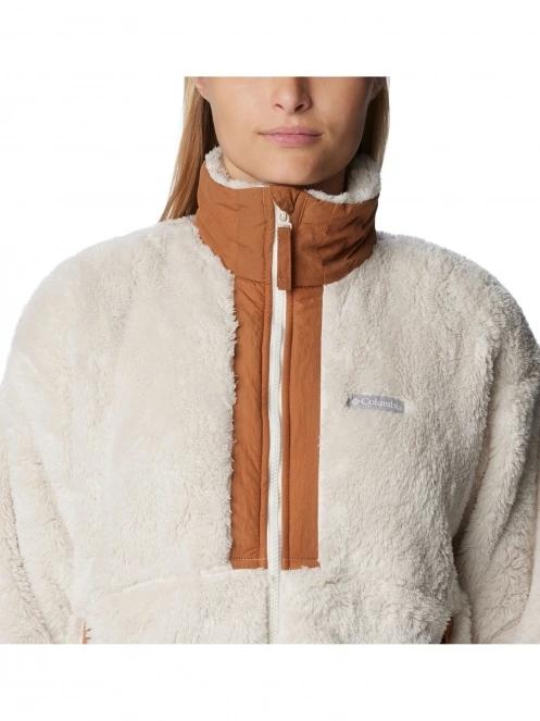 pulover polar pt. femei Columbia Boundless Discovery Sherpa Full Zip nisip 7