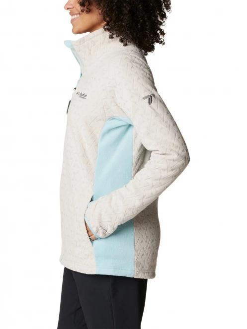 pulover polar pt. femei Columbia Titan Pass 3.0 Full Zip Fleece nisip 3
