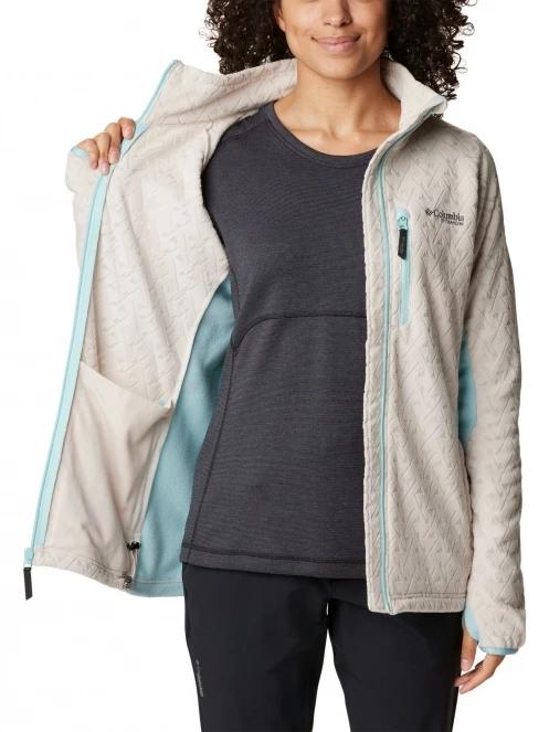 pulover polar pt. femei Columbia Titan Pass 3.0 Full Zip Fleece nisip 6
