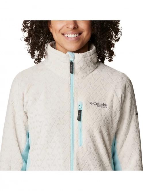 pulover polar pt. femei Columbia Titan Pass 3.0 Full Zip Fleece nisip 7