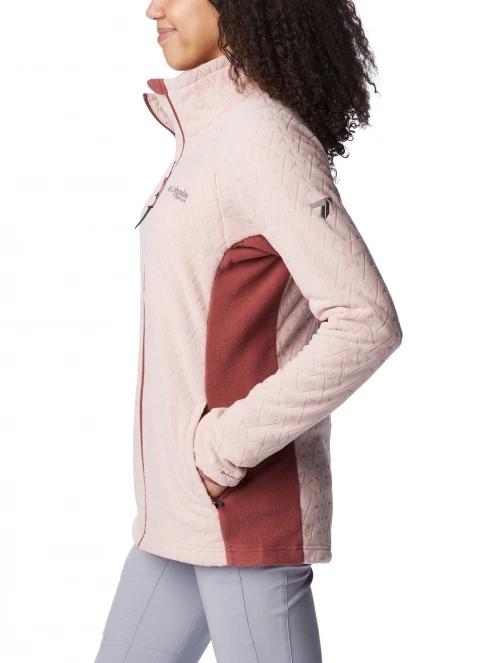 pulover polar pt. femei Columbia Titan Pass 3.0 Full Zip Fleece roz 3