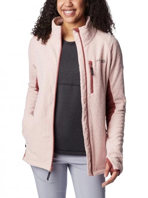 pulover polar pt. femei Columbia Titan Pass 3.0 Full Zip Fleece roz 5