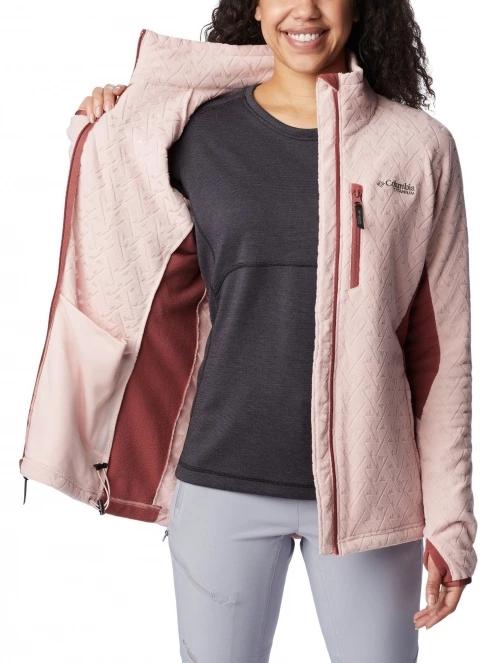 pulover polar pt. femei Columbia Titan Pass 3.0 Full Zip Fleece roz 6