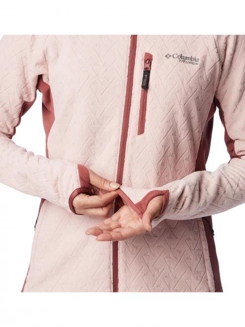 pulover polar pt. femei Columbia Titan Pass 3.0 Full Zip Fleece roz 7