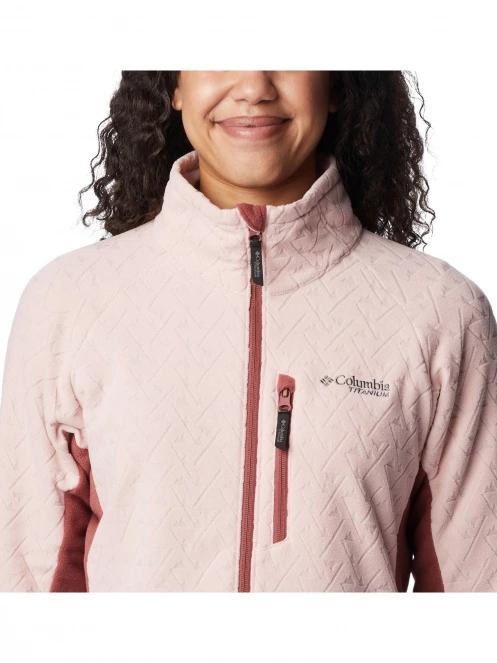 pulover polar pt. femei Columbia Titan Pass 3.0 Full Zip Fleece roz 9