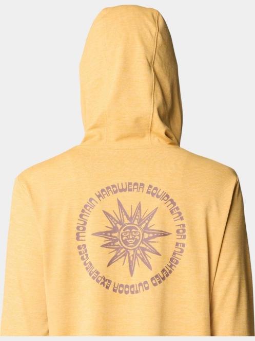 tricou cu maneci lungi, pentru sport pt. femei Mountain Hardwear Sunblocker Long Sleeve Hoody galben 7