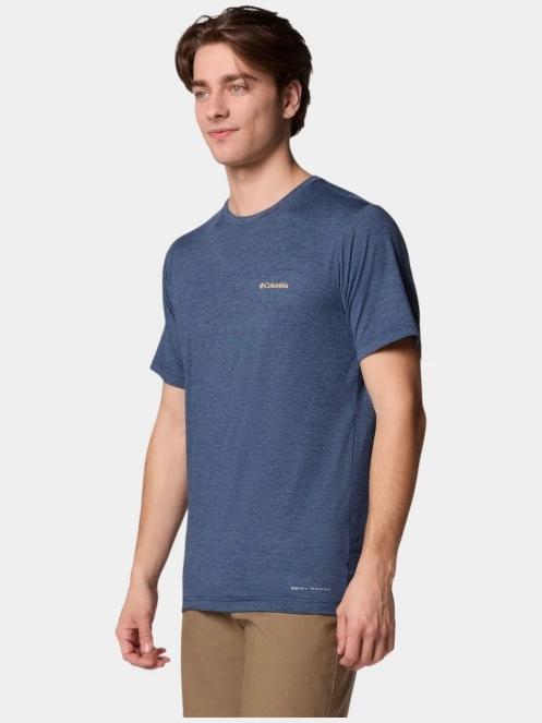 tricou pentru sport, cu maneci scurte pt. barbati Columbia Kwick Hike Back Graphic SS Tee albastru 3
