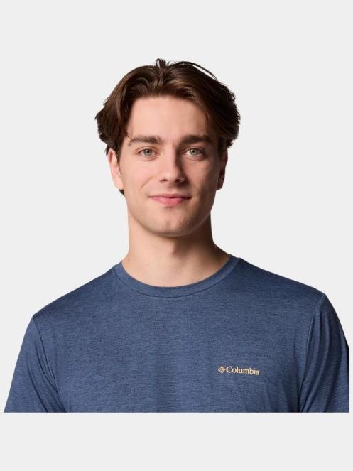tricou pentru sport, cu maneci scurte pt. barbati Columbia Kwick Hike Back Graphic SS Tee albastru 5
