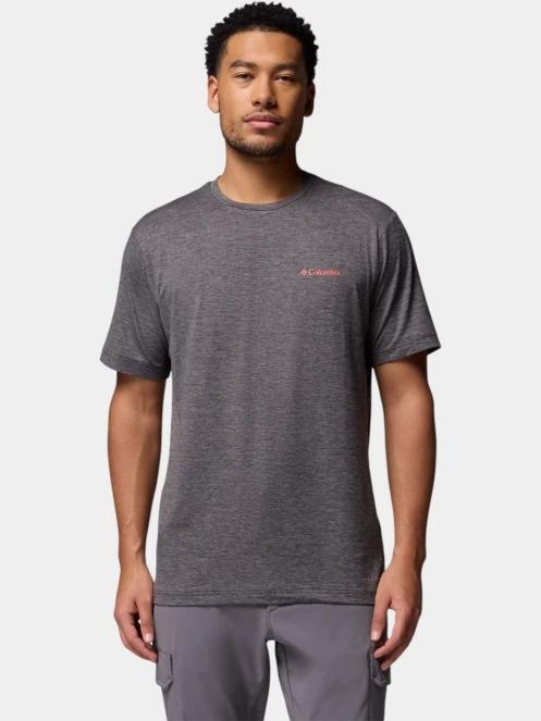 tricou pentru sport, cu maneci scurte pt. barbati Columbia Kwick Hike Back Graphic Short Sleeve Tee negru 2