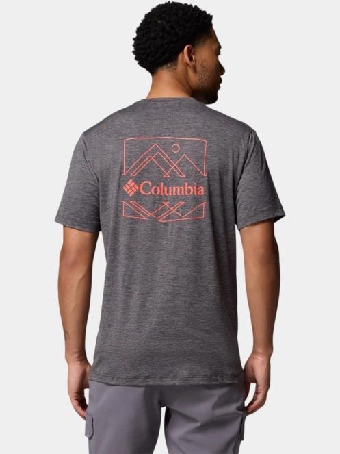tricou pentru sport, cu maneci scurte pt. barbati Columbia Kwick Hike Back Graphic Short Sleeve Tee negru 4