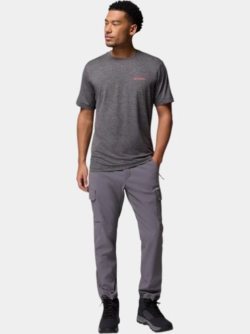 tricou pentru sport, cu maneci scurte pt. barbati Columbia Kwick Hike Back Graphic Short Sleeve Tee negru 5