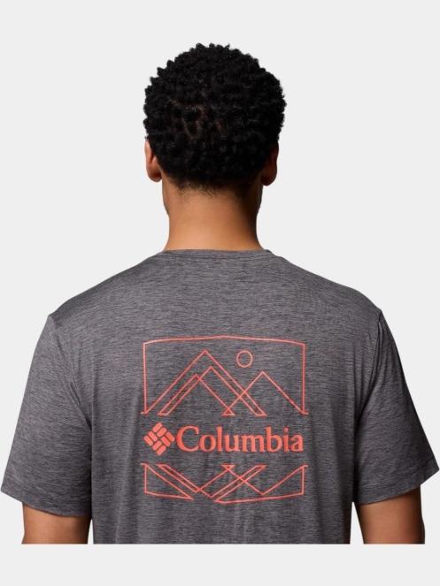 tricou pentru sport, cu maneci scurte pt. barbati Columbia Kwick Hike Back Graphic Short Sleeve Tee negru 7