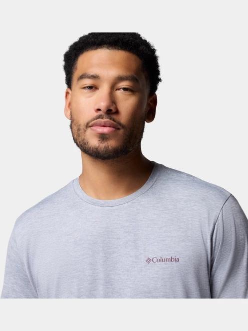 tricou pentru sport, cu maneci scurte pt. barbati Columbia Kwick Hike Back Graphic Short Sleeve Tee gri 6