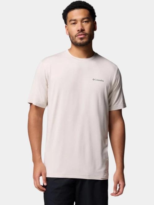 tricou pentru sport, cu maneci scurte pt. barbati Columbia Kwick Hike Back Graphic Short Sleeve Tee nisip 2