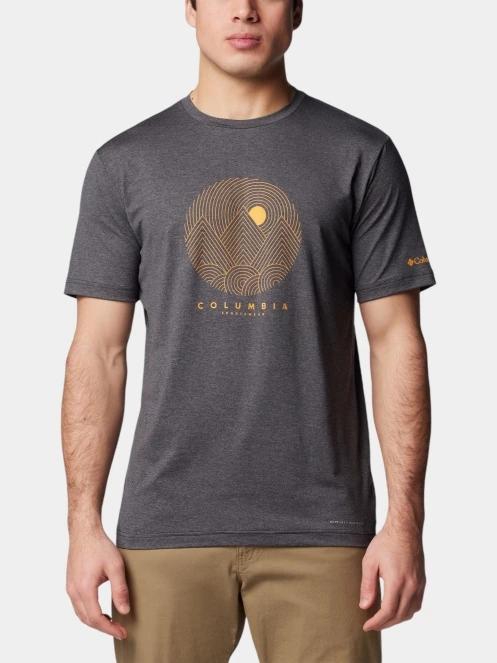tricou pentru sport, cu maneci scurte pt. barbati Columbia Kwick Hike Graphic Short Sleeve Tee negru 2