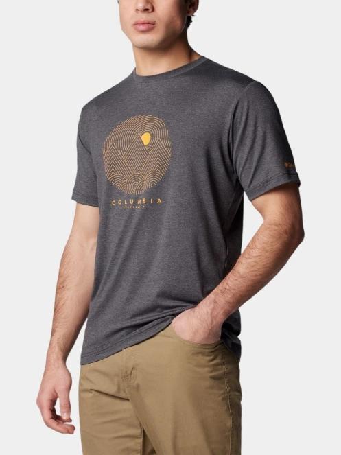 tricou pentru sport, cu maneci scurte pt. barbati Columbia Kwick Hike Graphic Short Sleeve Tee negru 5