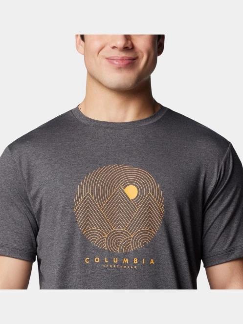 tricou pentru sport, cu maneci scurte pt. barbati Columbia Kwick Hike Graphic Short Sleeve Tee negru 6