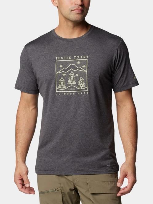 tricou pentru sport, cu maneci scurte pt. barbati Columbia Kwick Hike Graphic Short Sleeve Tee negru 2