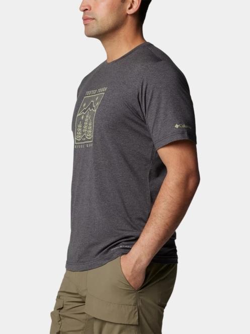 tricou pentru sport, cu maneci scurte pt. barbati Columbia Kwick Hike Graphic Short Sleeve Tee negru 3