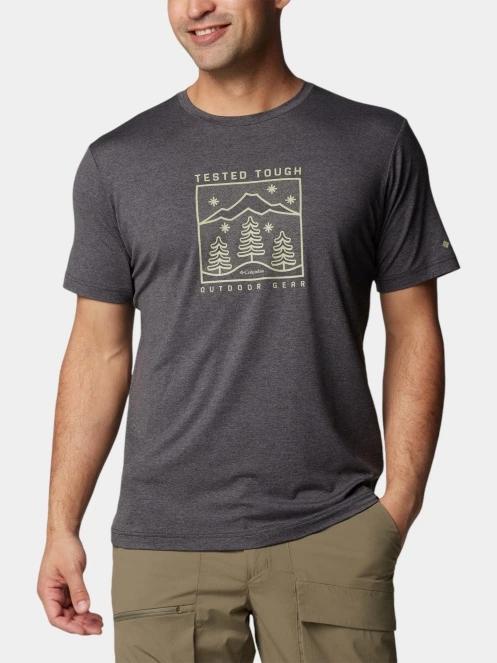 tricou pentru sport, cu maneci scurte pt. barbati Columbia Kwick Hike Graphic Short Sleeve Tee negru 5