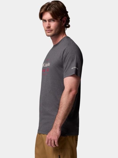 tricou pentru sport, cu maneci scurte pt. barbati Columbia Kwick Hike Graphic Short Sleeve Tee negru 3