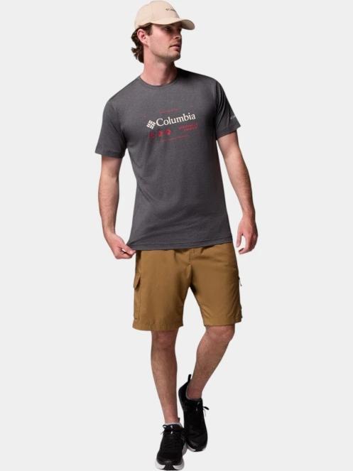 tricou pentru sport, cu maneci scurte pt. barbati Columbia Kwick Hike Graphic Short Sleeve Tee negru 5