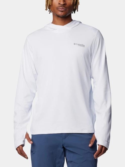 tricou cu maneci lungi, pentru sport pt. barbati Columbia Summit Valley Hoodie alb 2