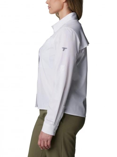 camasa de drumetie cu maneci lungi pt. femei Columbia Summit Valley Woven Long Sleeve Shirt alb 3
