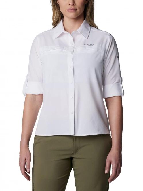 camasa de drumetie cu maneci lungi pt. femei Columbia Summit Valley Woven Long Sleeve Shirt alb 5