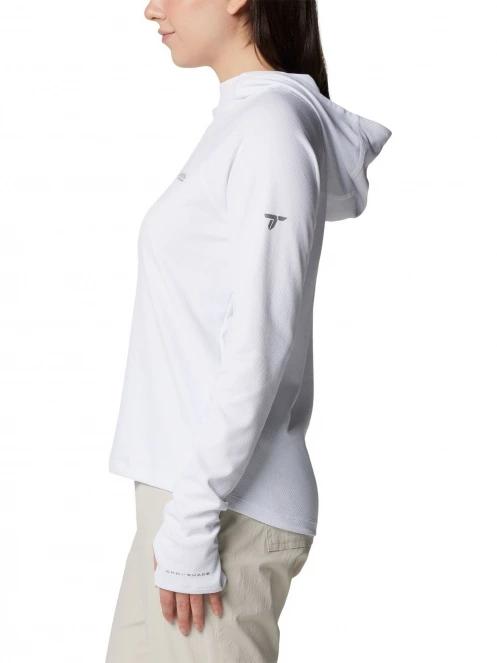 tricou cu maneci lungi, pentru sport pt. femei Columbia Summit Valley Hoodie alb 3